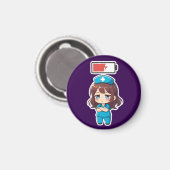 Original Chibi Nurse 3.0 - Powerless Magneet (Voorkant / Achterkant)