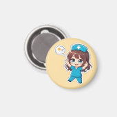 Original Chibi Nurse 3.0 - Vacation Time Magneet (Voorkant / Achterkant)
