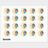 Original Chibi Nurse 3.0 - Vacation Time Ronde Sticker (Vel)