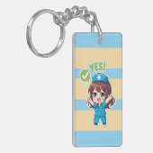 Original Chibi Nurse 3.0 - Yes Sleutelhanger (Voorkant Links)