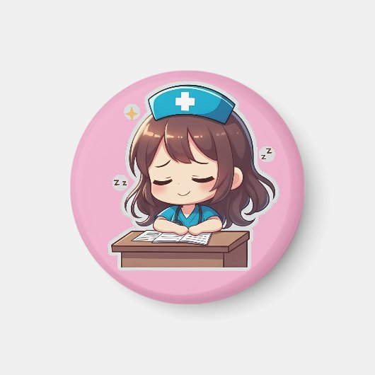Original Chibi Nurse - A little Exhaustion Magneet (Voorkant)
