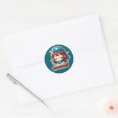 Original Chibi Nurse - A little Exhaustion Ronde Sticker (Envelop)