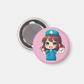 Original Chibi Nurse - Nursing Life Magneet (Voorkant / Achterkant)