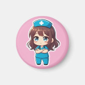 Original Chibi Nurse - Professional Calm Magneet (Voorkant)