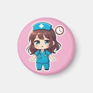 Original Chibi Nurse - Racing Against Time Magneet