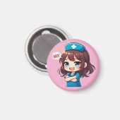 Original Chibi Nurse - Sassy Nursing Life Magneet (Voorkant / Achterkant)