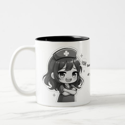 Original Chibi Nurse - Sassy Nursing Life Tweekleurige Koffiemok (Links)