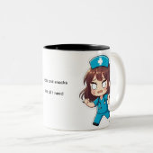 Original Chibi Nurse - The Hectic Shift Tweekleurige Koffiemok (Voorkant rechts)