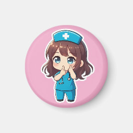 Original Chibi Nurse - The Midnight Hush Magneet