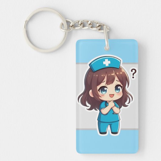 Original Chibi Nurse - The Questioning Moment Sleutelhanger (Voorkant)