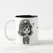 Original Chibi Nurse - The Questioning Moment Tweekleurige Koffiemok (Links)