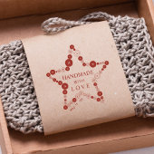 Original Cute Star of Buttons Handmade with Love Rubberstempel