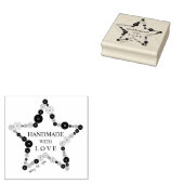 Original Cute Star of Buttons Handmade with Love Rubberstempel (Gestempeld)
