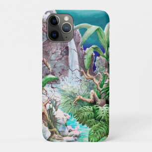 Original Dschungelzeichnung mit Wasserfall Case-Mate iPhone Case
