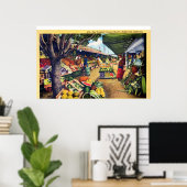 Original Farmer's Market, Hollywood, Californië Poster (Thuiskantoor)