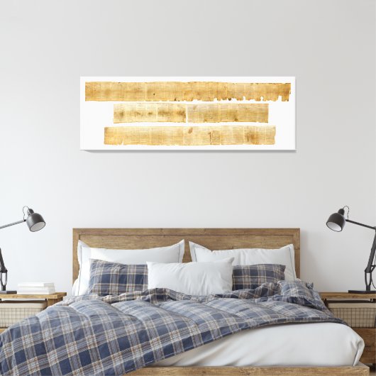 ORIGINAL Great Isaiah Scroll Dead Zee Scroll Scrol Canvas Afdruk (Insitu (Slaapkamer))