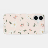 Original hand-drawn floral pattern iPhone case 16 Hoesje (Achterkant horizontaal)