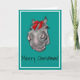 Original horse art Christmas Card by pony for art Kaart