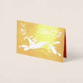 Original Horse Painting Lunar 2026 Luxury FGC Folie Kaarten (Voorkant)