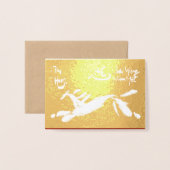 Original Horse Painting Lunar 2026 Luxury FGC Folie Kaarten (Voorkant met envelop)