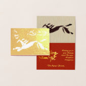 Original Horse Painting Lunar 2026 Luxury FGC Folie Kaarten (Display)