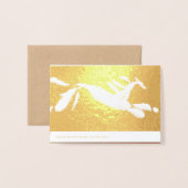 Original Horse Painting Lunar 2026 Luxury FGC Folie Kaarten (Met envelop)