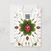 Original Ladybug Red White Bedankkaart (Achterkant)