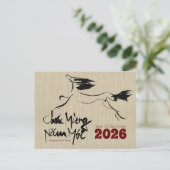 Original Painting Horse Vietnamese New Year 2026 H Briefkaart (Staand voorkant)