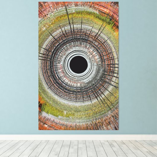 Original spin art canvas afdruk (Insitu (Houten vloer))