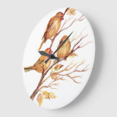 Original Watercolor Birds in Tree Grote Klok (Hoek)