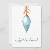 Original Watercolor Christian Christmas Photo Feestdagenkaart (Voorkant)