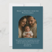 Original Watercolor Christian Christmas Photo Feestdagenkaart (Achterkant)