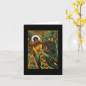 Original watercolor painting kaart (Gele Bloem)