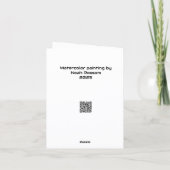 Original watercolor painting kaart (Achterkant)