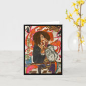 Original watercolor painting kaart (Gele Bloem)