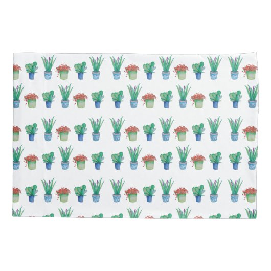 Original watercolor plant design Pillowcase Kussensloop (Achterkant)