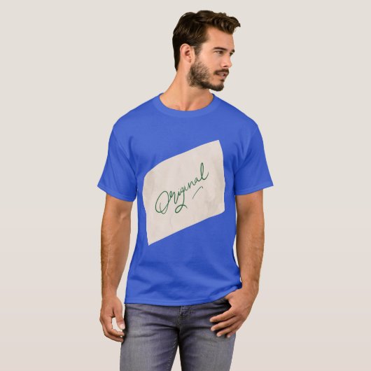 Origineel 1 Deep Royal Heren Basic T-shirt (Voorkant volledig)
