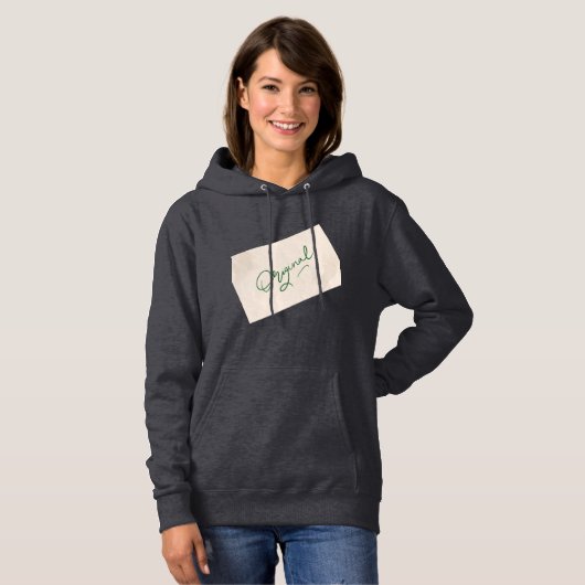 Origineel 1 Donkergrijze Dames Pullover Hoodie (Voorkant volledig)