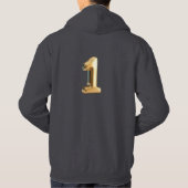 Origineel 1 Donkergrijze Heren Pullover Hoodie (Achterkant)