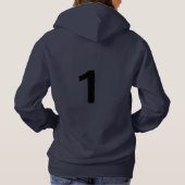 Origineel 1 Navy Blauwe Dames Pullover Hoodie (Achterkant)