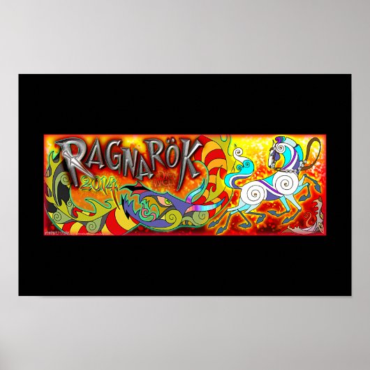 Origineel 2014 RAGNAROK Memorial Poster Black (Voorkant)