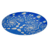 Origineel 3D Blauw en Wit ontwerp Snijplank (Hoek)