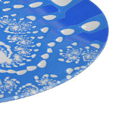 Origineel 3D Blauw en Wit ontwerp Snijplank (Hoek)