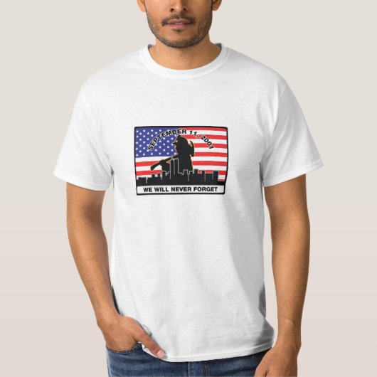 Origineel 9/11 Firefighter-ontwerp T-shirt (Voorkant)
