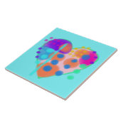 Origineel Abstract digitaal hartschilderij Tegeltje (Zijkant)