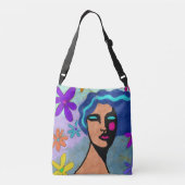 Origineel Abstract digitaal schilderen Crossbody Tas (Achterkant)