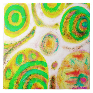 Origineel Abstract digitaal schilderen Tegeltje