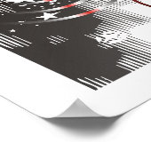 Origineel Abstract het Bovenste zwarte/rode/witte Poster (Hoek)