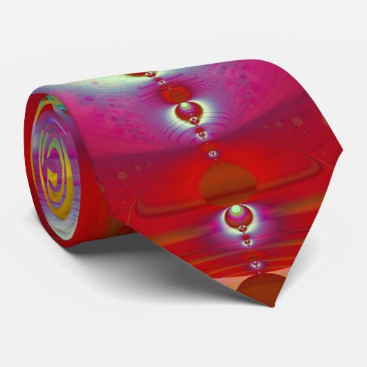 Origineel Abstract Kunst Kleurrijk Wetenschap Stro Stropdas (Opgerold)
