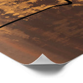 Origineel abstract kunstschilderij, donkerbruin poster (Hoek)